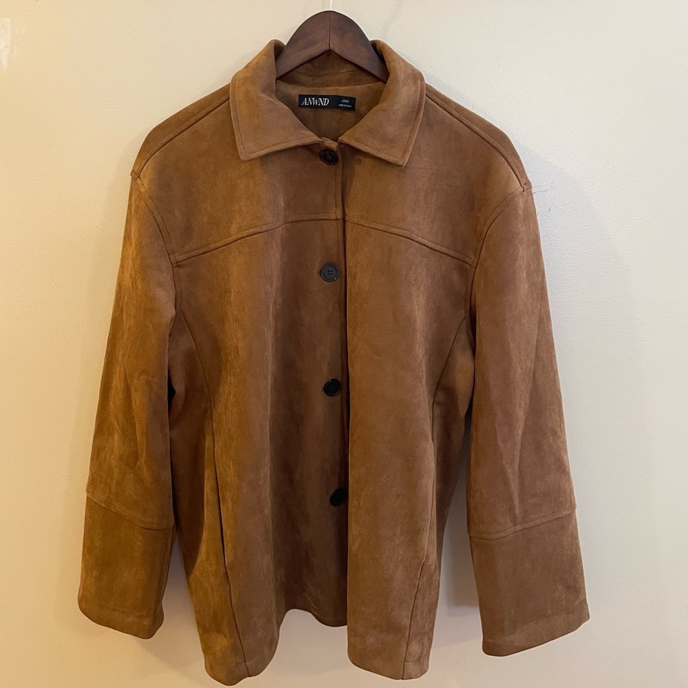 ANWND Suede Button Up Normcore Western Jacket Size Large
